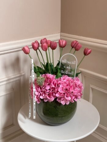 فازه بحجم كبير ( ورد صناعي )