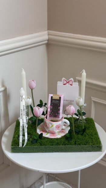 اكريلك ورد صناعي ( تشوكلت + كوب )